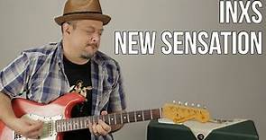 New Sensation INXS THROWBACK Electric Guitar Lesson + Tutorial