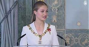 Palabras Su Alteza Real la Princesa de Asturias en el acto de imposición del Collar de Carlos III