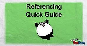 Referencing quick guide