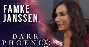 Famke Janssen chooses between Wolverine and Cyclops at the X-Men: Dark Phoenix Premiere