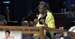 Rep. Brenda Lawrence speaks at Aretha Franklin's funeral