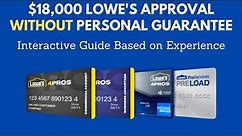 Get an $18,000 Lowes Business Credit Card WITHOUT a Personal Guarantee