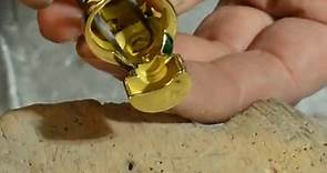 Green Lantern ring 18KT gold handmade