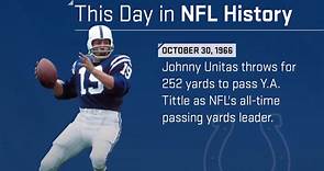 Johnny Unitas Becomes The All-Time Passing Leader | This Day in NFL History (10/30/66)