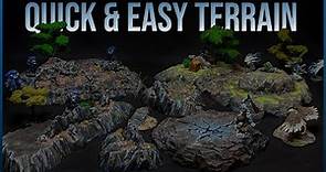 Quick & Easy Wargaming Terrain Hills - Miniature Foam Hills for Tabletop Games