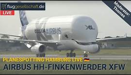 Hamburg Airport Finkenwerder XFW LIVE mit Thomas am Airbus-Werksflughafen
