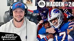 Josh Allen reaction to being the Madden 24 cover athlete