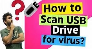 How to scan USB drive for virus online?