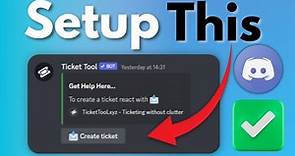 How To SETUP Ticket Tool In Your Discord Server! (UPDATED)