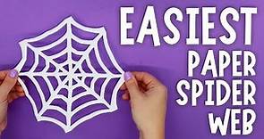 The EASIEST Paper Spider Web Tutorial (With Printable Template)