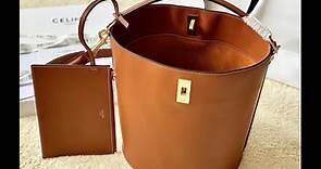 推荐高仿CELINE赛琳Bucket 16 牛皮革全皮水桶包最完美的通勤包自重轻且容量大，随性而自在～可手提也可以斜背，配有长肩带