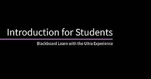 Introduction to Blackboard Learn with the Ultra Experience for Students