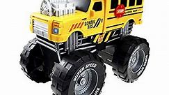 Monster Truck with Lights and Sounds, School Bus Vehicle Toy, for Boys and Girls Ages 3 (School Bus)