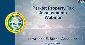 08 04 23 Parklet Webinar - Santa Clara County Assessor