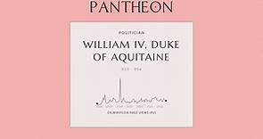 William IV, Duke of Aquitaine Biography | Pantheon