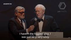 Michael Caine receives award at Karlovy Vary film festival
