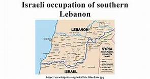 Israeli occupation of southern Lebanon
