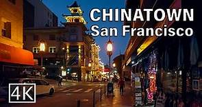 [4K] Chinatown at Night - San Francisco California - Walking Tour