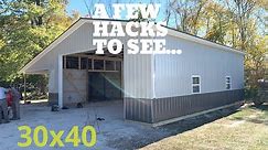 30x40 pole barn with a few hacks to see...