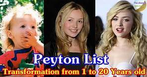 Peyton List transformation from 1 to 20 years old