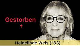 Schauspielerin Heidelinde Weis ist tot. Der TV-Star ist im Alter von 83 Jahren verstorben.