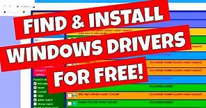 Find & Install Windows PC Drivers AUTOMATICALLY For Free