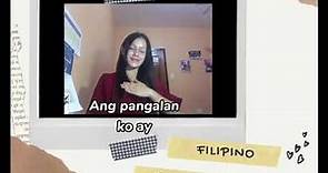 Introduce Yourself (Filipino Sign Language) 💛