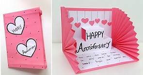 DIY : Anniversary Greeting Card Making • How To Make Anniversary Card • Anniversary Card For Mom Dad