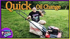 Fastest Way To Change Oil In Any Push Mower Briggs Stratton 6.25 Gold Series Rich's Mowers N Blowers