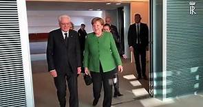 Mattarella incontra la Cancelliera della Repubblica Federale di Germania, Angela Merkel.