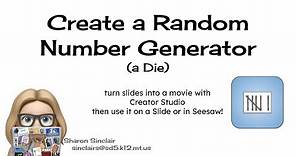 Create a Random Number Generator with Slides