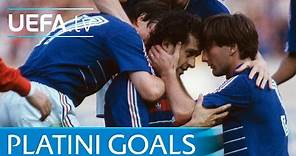 Michel Platini's nine goals for France at EURO 84