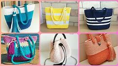 Amazing & Attractive DIY Crochet Handmade Handbags & Purse Patterns Ideas - Knitted Bags Designs