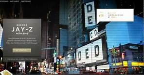Decoded - Advertising campaign of Jay-Z's book with Bing Maps