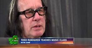 Music legend Todd Rundgren teaches music class at Notre Dame