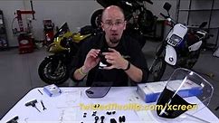 MRA X-Creen Tour Motorcycle Windshield Extension UnBox and Hardware Mount
