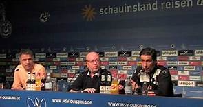Pressekonferenz nach Duisburg