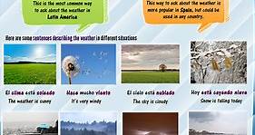 Talking about the Weather in Spanish: Verbs and Expressions - Spanish Learning Lab
