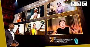 YUH-JUNG YOUN wins Supporting Actress 2021 @bafta for Minari 🏆 BBC