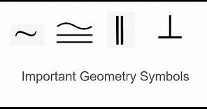 Geometry Symbols (Review): Parallel, Congruent, Similar, Perpendicular