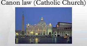 Canon law (Catholic Church)
