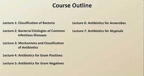 Antibiotics - A Course Introduction