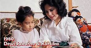 Ratna Sari Dewi Sukarno Seri 14. Bersama Anaknya Bernama Kartika Tahun 1980 di Paris Perancis