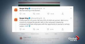 Burger King U.K. apologizes following backlash for ‘women belong in the kitchen’ tweet