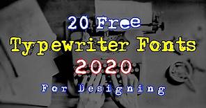 Free Typewriter fonts for Designer/free download typewriter Fonts/ Typewriter Fonts for Office Use.