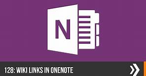 Creating Wiki Links in OneNote | Everyday Office 018