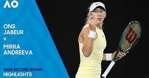 Ons Jabeur v Mirra Andreeva Highlights | Australian Open 2024 Second Round