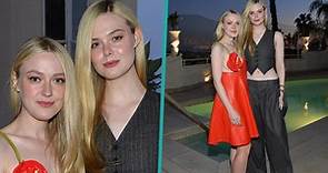 Elle Fanning & Dakota Fanning Stun In Very Different Looks On Rare Sisters' Night Out