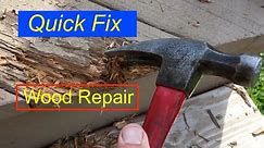 Rotten wood deck quick repair using automobile Bondo