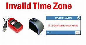 Error 214 invalid datetime or time zone of system | invalid datetime or time zone of system | 214